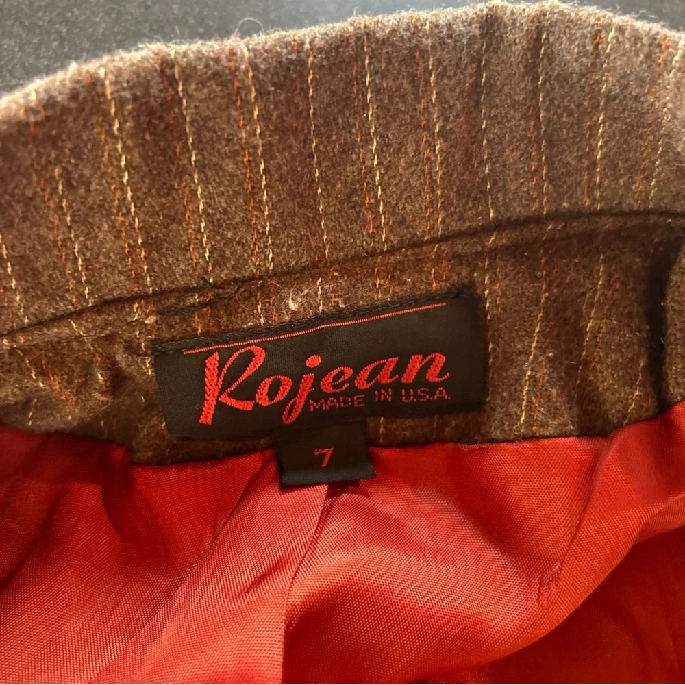 Vintage Brown Pinstripe Blazer Lined